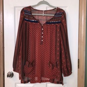 Free people, sheer tunic, size xs